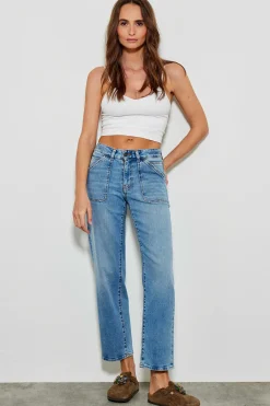 Jeans^Five Jeans 702 Lourdes Jeans Large Light Blue