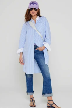 Jeans^Five Jeans 331 Maylan Jeans Flare Cropped Medium Blue