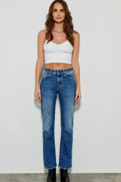 Jeans^Five Jeans 331 Maylan Jeans Flare Cropped Medium Blue