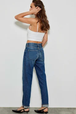 Jeans^Five Jeans 299 Tara Jeans Boyfit Medium Blue