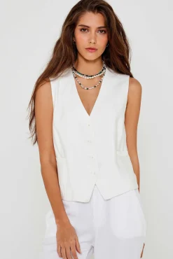 Vestes^Five Jeans Gilet Volia White