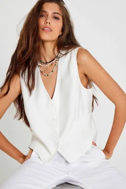 Vestes^Five Jeans Gilet Volia White