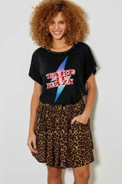 Jupes^Five Jeans Jupe Jared Leopard
