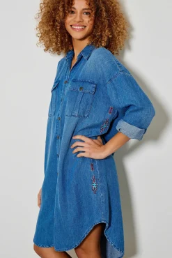 Robes^Five Jeans Robe Rym Denim Blue
