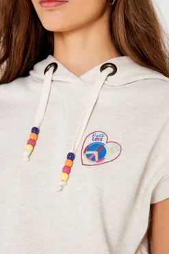 Sweats^Five Jeans Sweat Love & Peace Off White
