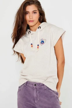 Sweats^Five Jeans Sweat Love & Peace Off White