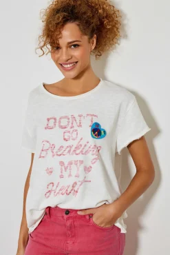 Tee-Shirts^Five Jeans Tee-Shirt Breaking My Heart White