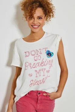 Tee-Shirts^Five Jeans Tee-Shirt Breaking My Heart White